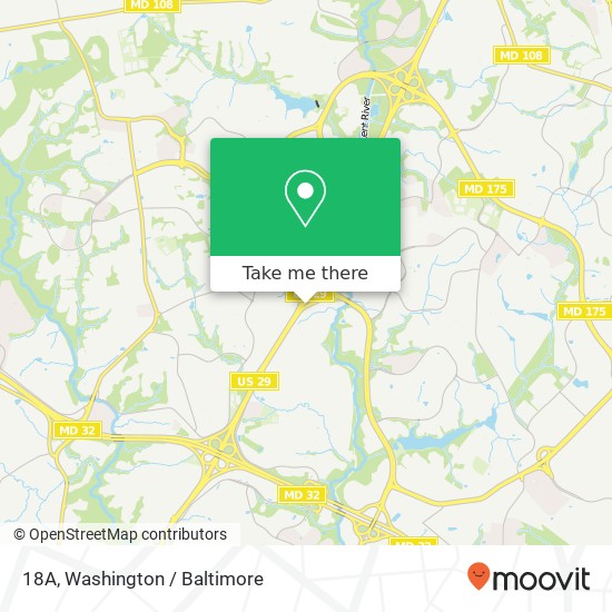 Mapa de 18A, Columbia, MD 21046