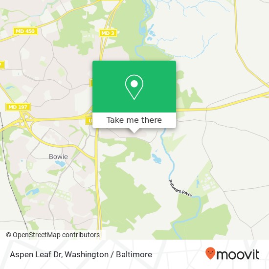 Mapa de Aspen Leaf Dr, Bowie, MD 20716