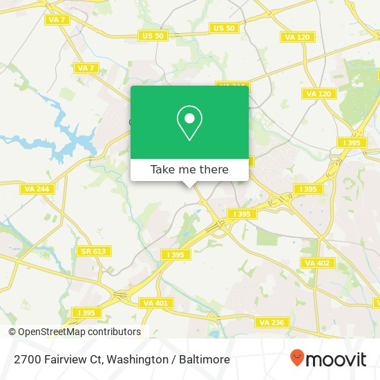 Mapa de 2700 Fairview Ct, Alexandria, VA 22311