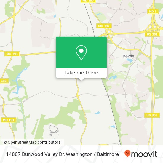 14807 Dunwood Valley Dr, Bowie, MD 20721 map