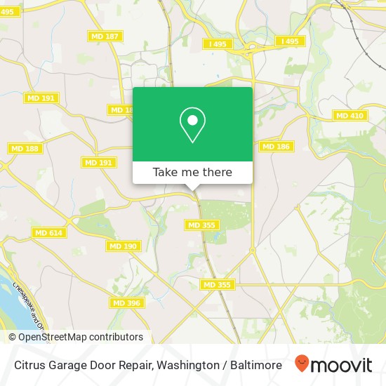 Citrus Garage Door Repair, 6900 Wisconsin Ave map