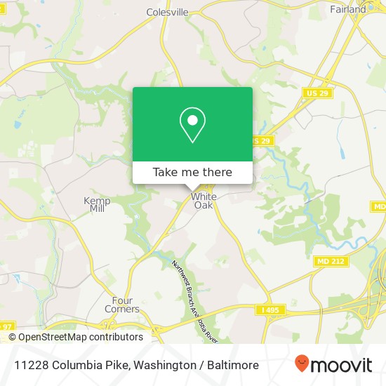 11228 Columbia Pike, Silver Spring, MD 20901 map