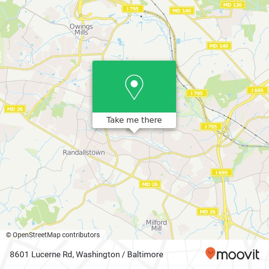 8601 Lucerne Rd, Randallstown, MD 21133 map