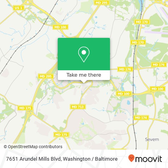 Mapa de 7651 Arundel Mills Blvd, Hanover, MD 21076