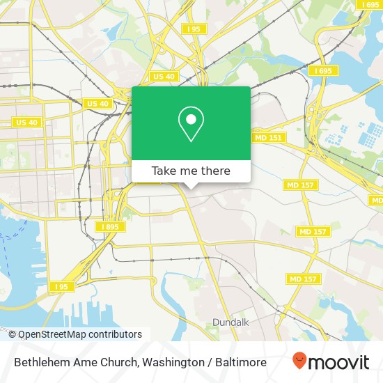 Mapa de Bethlehem Ame Church, 6616 Graceland Ave