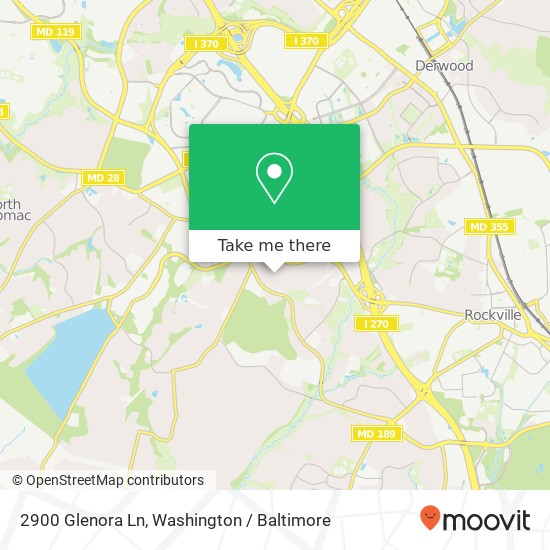 Mapa de 2900 Glenora Ln, Rockville, MD 20850