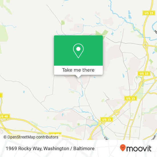 Mapa de 1969 Rocky Way, Frederick, MD 21702