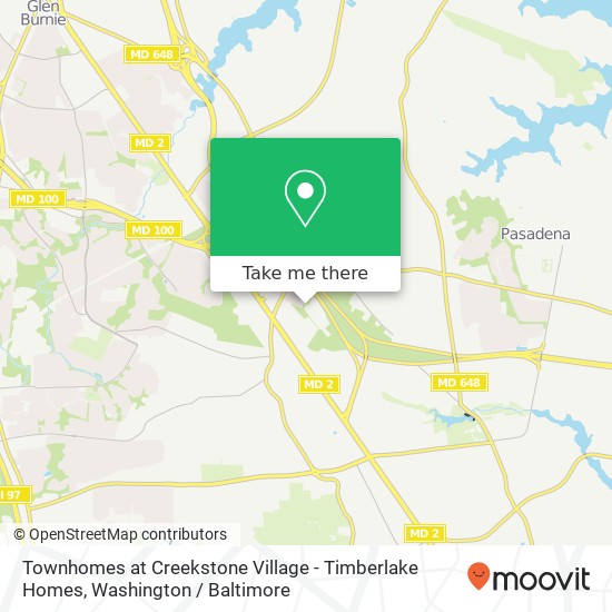 Mapa de Townhomes at Creekstone Village - Timberlake Homes, 116 Dark Sky Xing