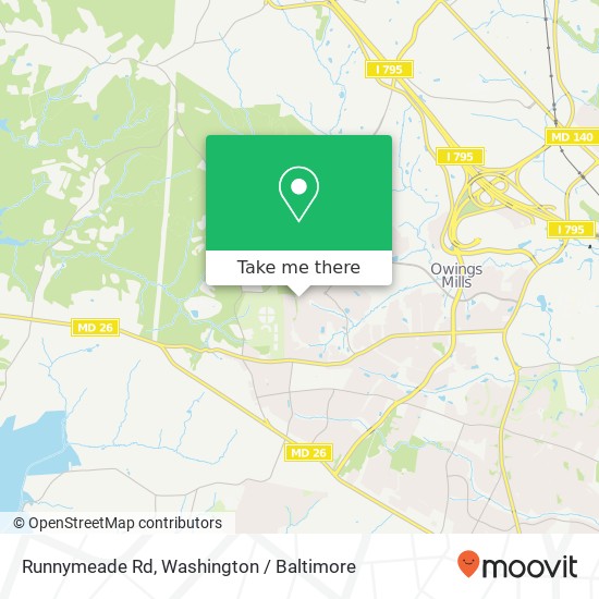 Mapa de Runnymeade Rd, Owings Mills, MD 21117