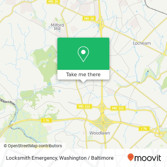 Mapa de Locksmith Emergency, 2325 Kevsway Ct