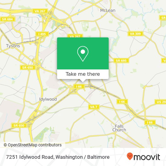 Mapa de 7251 Idylwood Road