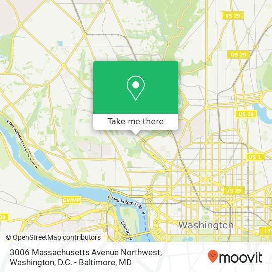 Mapa de 3006 Massachusetts Avenue Northwest