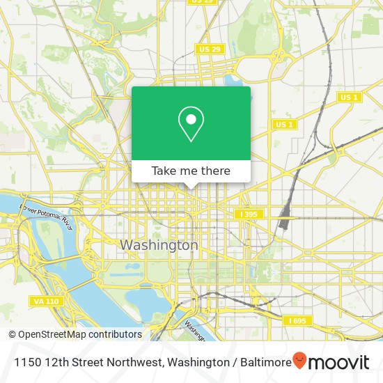 1150 12th Street Northwest map