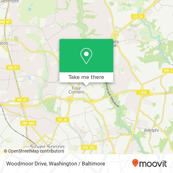 Mapa de Woodmoor Drive