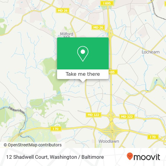 Mapa de 12 Shadwell Court