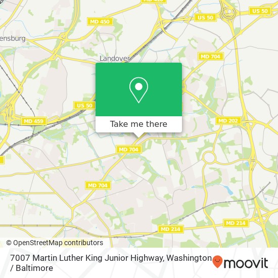 7007 Martin Luther King Junior Highway map