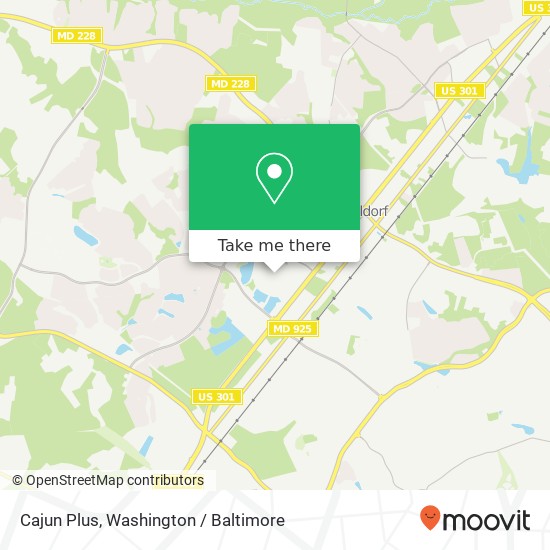 Mapa de Cajun Plus, Waldorf, MD 20603