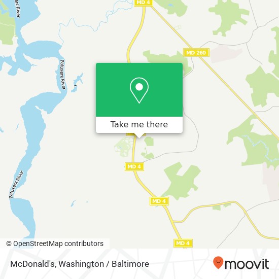Mapa de McDonald's, 10850 Town Center Blvd Dunkirk, MD 20754