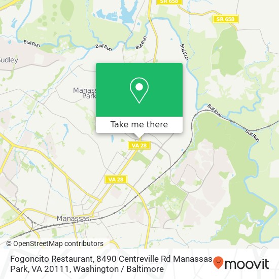 Fogoncito Restaurant, 8490 Centreville Rd Manassas Park, VA 20111 map