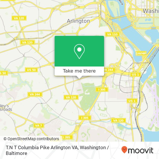 T.N T Columbia Pike Arlington VA, 2416 Columbia Pike Arlington, VA 22204 map