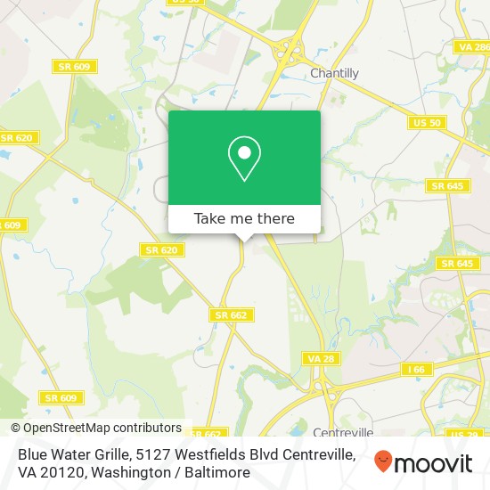 Blue Water Grille, 5127 Westfields Blvd Centreville, VA 20120 map