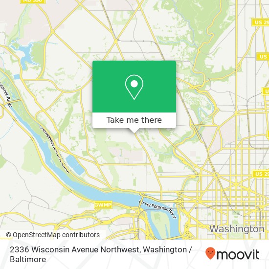Mapa de 2336 Wisconsin Avenue Northwest