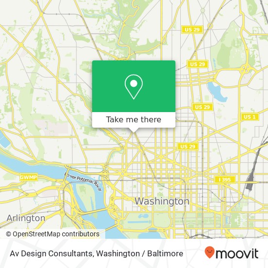 Mapa de Av Design Consultants, 1728 Connecticut Ave NW Washington, DC 20009