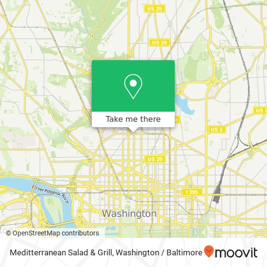 Meditterranean Salad & Grill, 1501 U St NW Washington, DC 20009 map