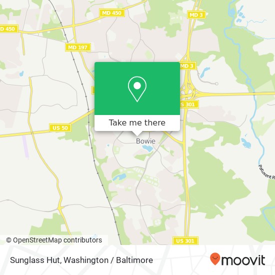 Mapa de Sunglass Hut, 15606 Emerald Way Bowie, MD 20716