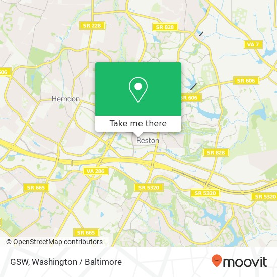Mapa de GSW, 11990 Market St Reston, VA 20190