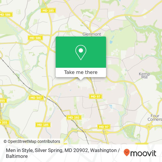 Mapa de Men in Style, Silver Spring, MD 20902