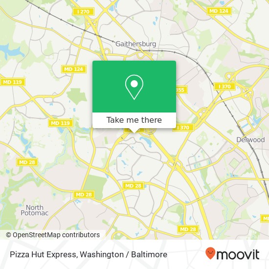 Pizza Hut Express, 25 Grand Corner Ave Gaithersburg, MD 20878 map