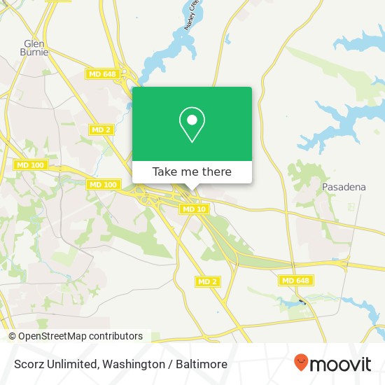 Mapa de Scorz Unlimited, 7954 Baltimore Annapolis Blvd Glen Burnie, MD 21060