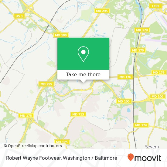 Mapa de Robert Wayne Footwear, Hanover, MD 21076