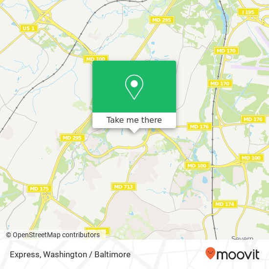 Mapa de Express, 7000 Arundel Mills Cir Hanover, MD 21076