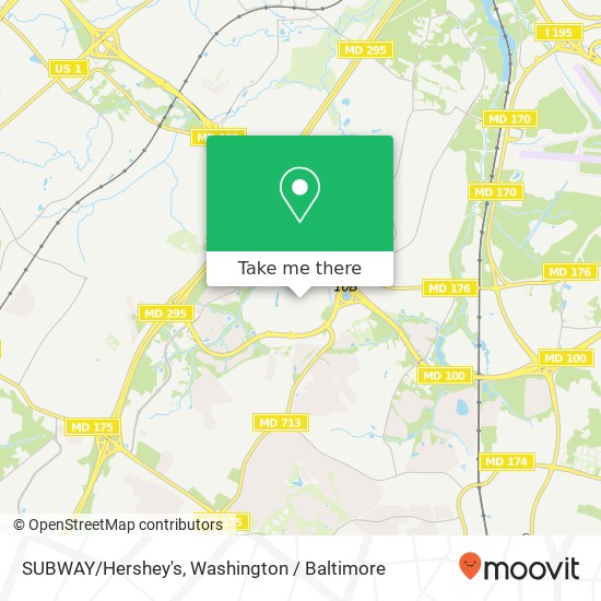 SUBWAY / Hershey's, Hanover, MD 21076 map