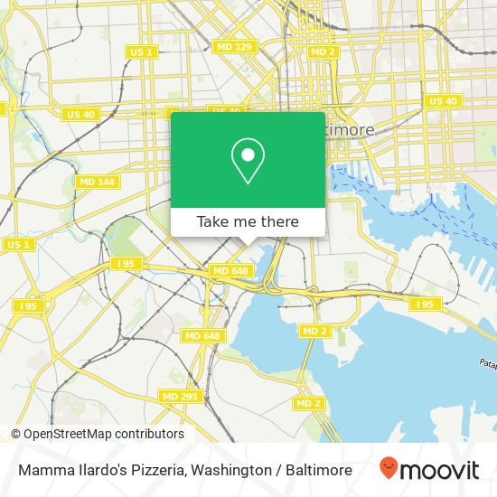 Mapa de Mamma Ilardo's Pizzeria, Russell St Baltimore, MD 21230
