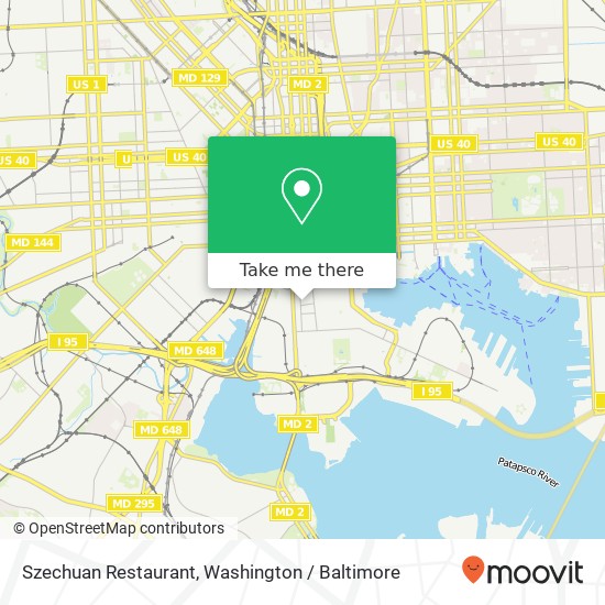 Mapa de Szechuan Restaurant, 1125 S Charles St Baltimore, MD 21230