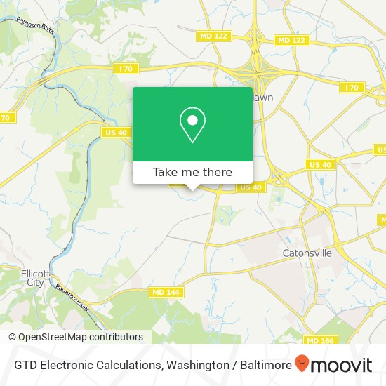 GTD Electronic Calculations, 6427 Baltimore National Pike Catonsville, MD 21228 map