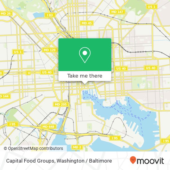 Mapa de Capital Food Groups, 300 E Lombard St Baltimore, MD 21202