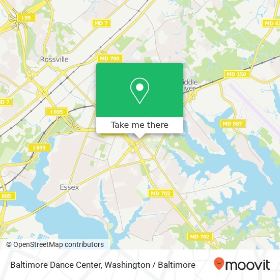 Baltimore Dance Center map