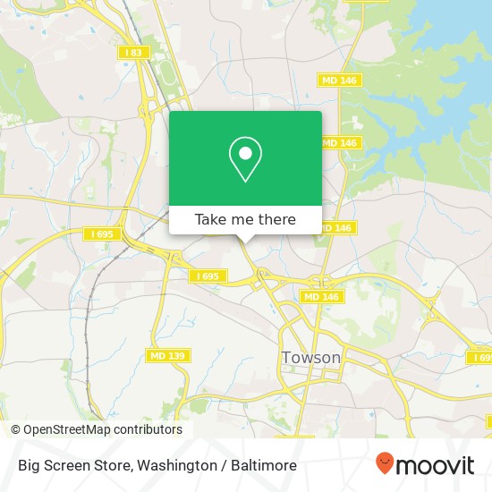 Mapa de Big Screen Store, 1313 York Rd Lutherville Timonium, MD 21093
