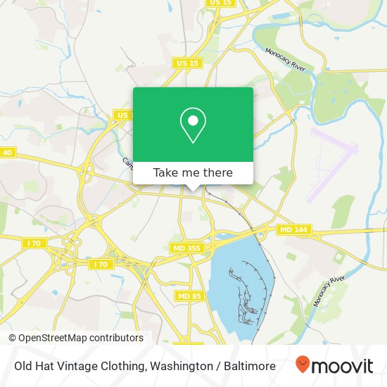 Mapa de Old Hat Vintage Clothing, 111 S Carroll St Frederick, MD 21701