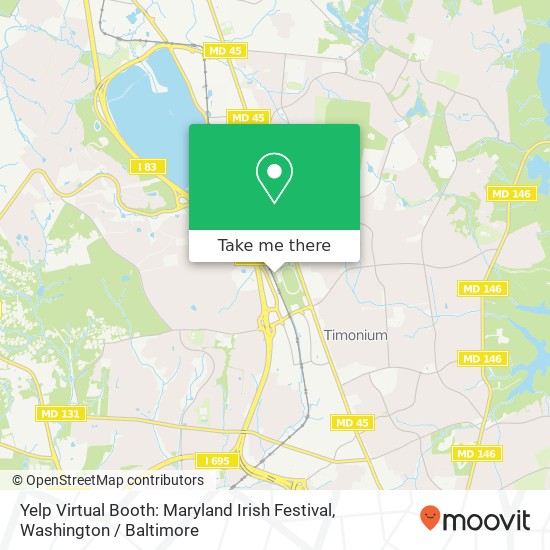 Yelp Virtual Booth: Maryland Irish Festival map