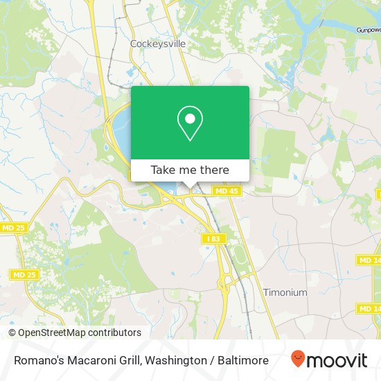 Romano's Macaroni Grill, 9701 Beaver Dam Rd Lutherville Timonium, MD 21093 map