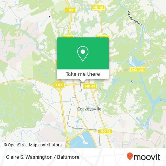 Mapa de Claire S, 118 Shawan Rd Cockeysville, MD 21030