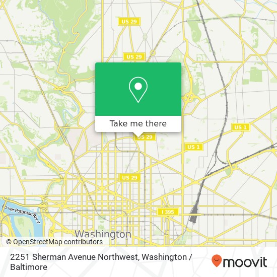 Mapa de 2251 Sherman Avenue Northwest