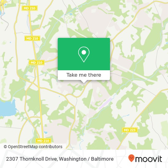 Mapa de 2307 Thornknoll Drive