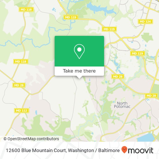 Mapa de 12600 Blue Mountain Court
