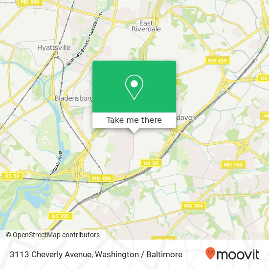 Mapa de 3113 Cheverly Avenue